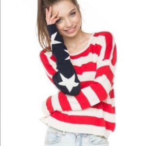 Brandy Melville American Flag Sweater